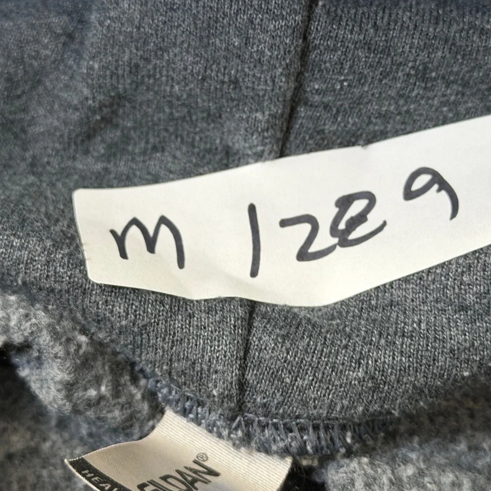 Gildan Dark Gray Hoodie with Logo - Picture 7 of 7